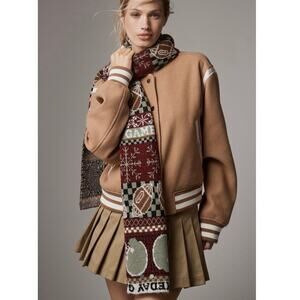 Anthropologie Mariel Scarf Icon Edition Football Fairsisle NWT